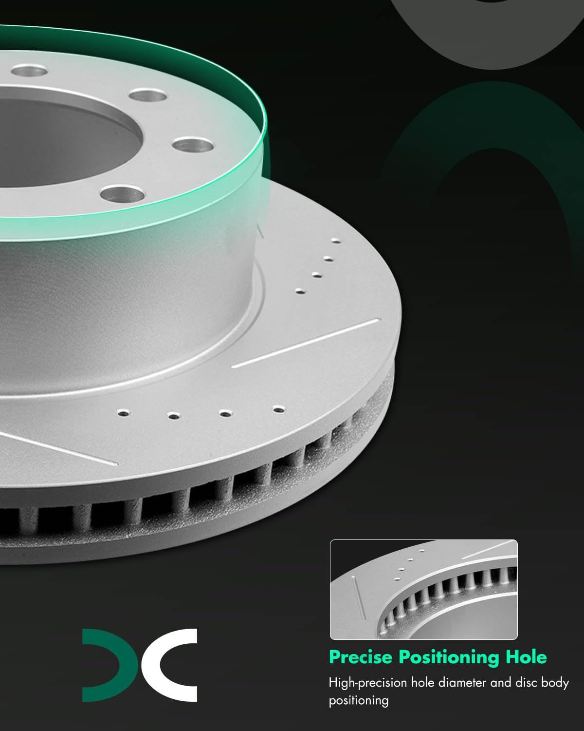 SCITOO Brake Kit Front Brake Rotors and Ceramic Brake Pads fit for 2006-2008 for Dodge for Ram 1500,2003-2008 for Dodge for Ram 2500,2003-2008 for Dodge for Ram 3500