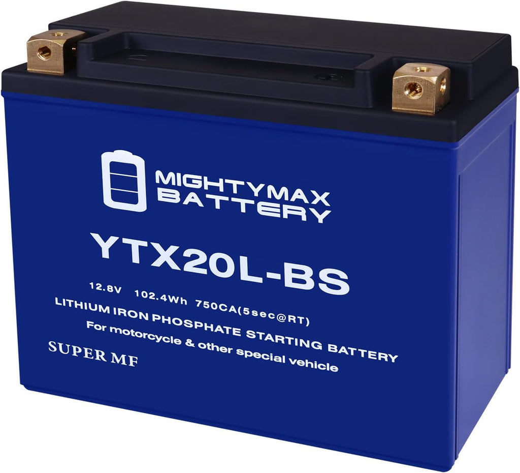 Mighty Max Battery Mighty Max Battery YTX20L-BS LIFEPO4-12 Volt 18 AH, 570 CCA, Lithium Iron Phosphate (LiFePO4) Battery