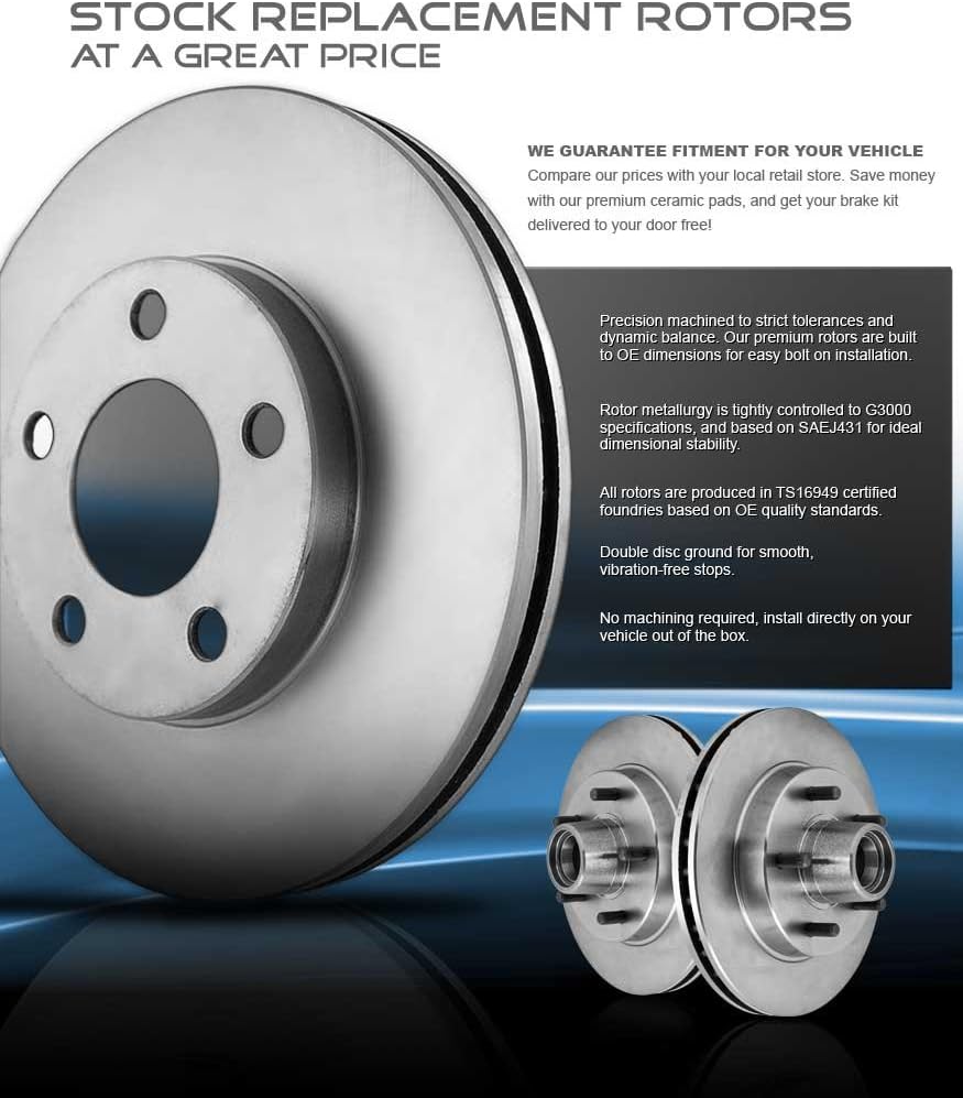 Callahan Brake Parts Front Brake Kit For Cadillac Escalade 2002-06 |Escalade ESV 2003-06 |Escalade EXT 2002-06 |Chevrolet Astro 2003-05 - Disc Rotors with Semi Metallic Brake Pads, EBYK001262