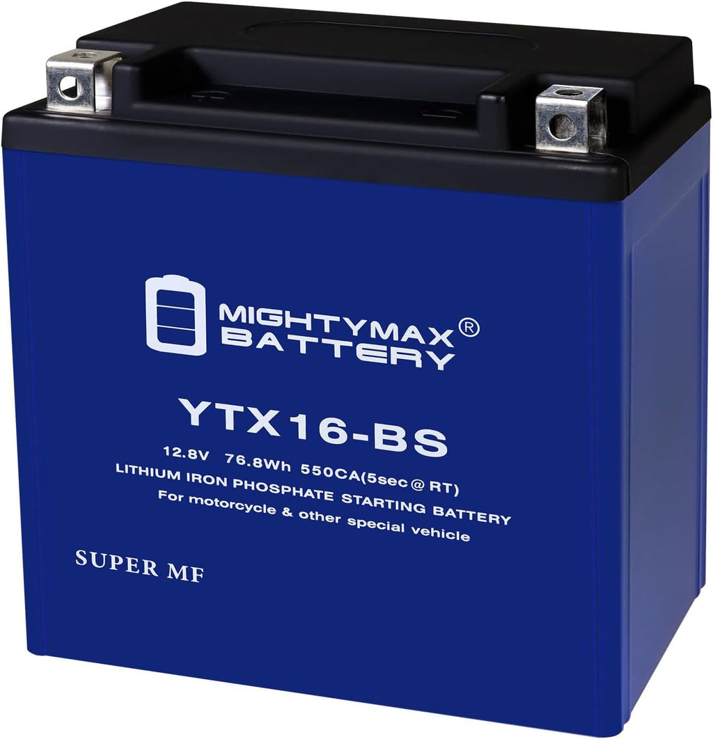 Mighty Max Battery Mighty Max Battery YTX16-BS LIFEPO4-12 Volt 14 AH, 400 CCA, Lithium Iron Phosphate (LiFePO4) Battery