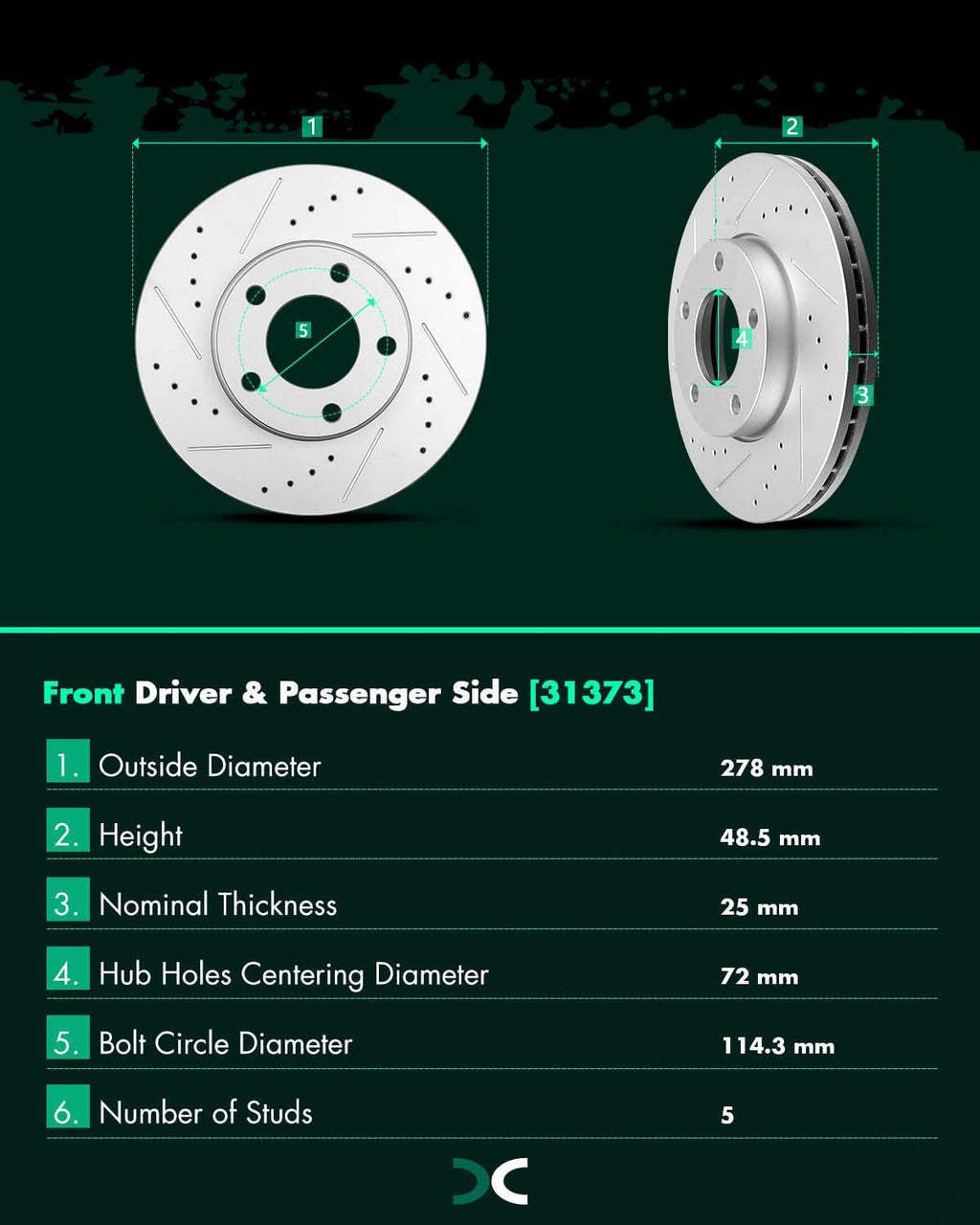 Brake and Rotors Kits,SCITOO 4pcs Brake Rotors and 8pcs Ceramic Brake Pads fit for 2004-2013 for Mazda 3