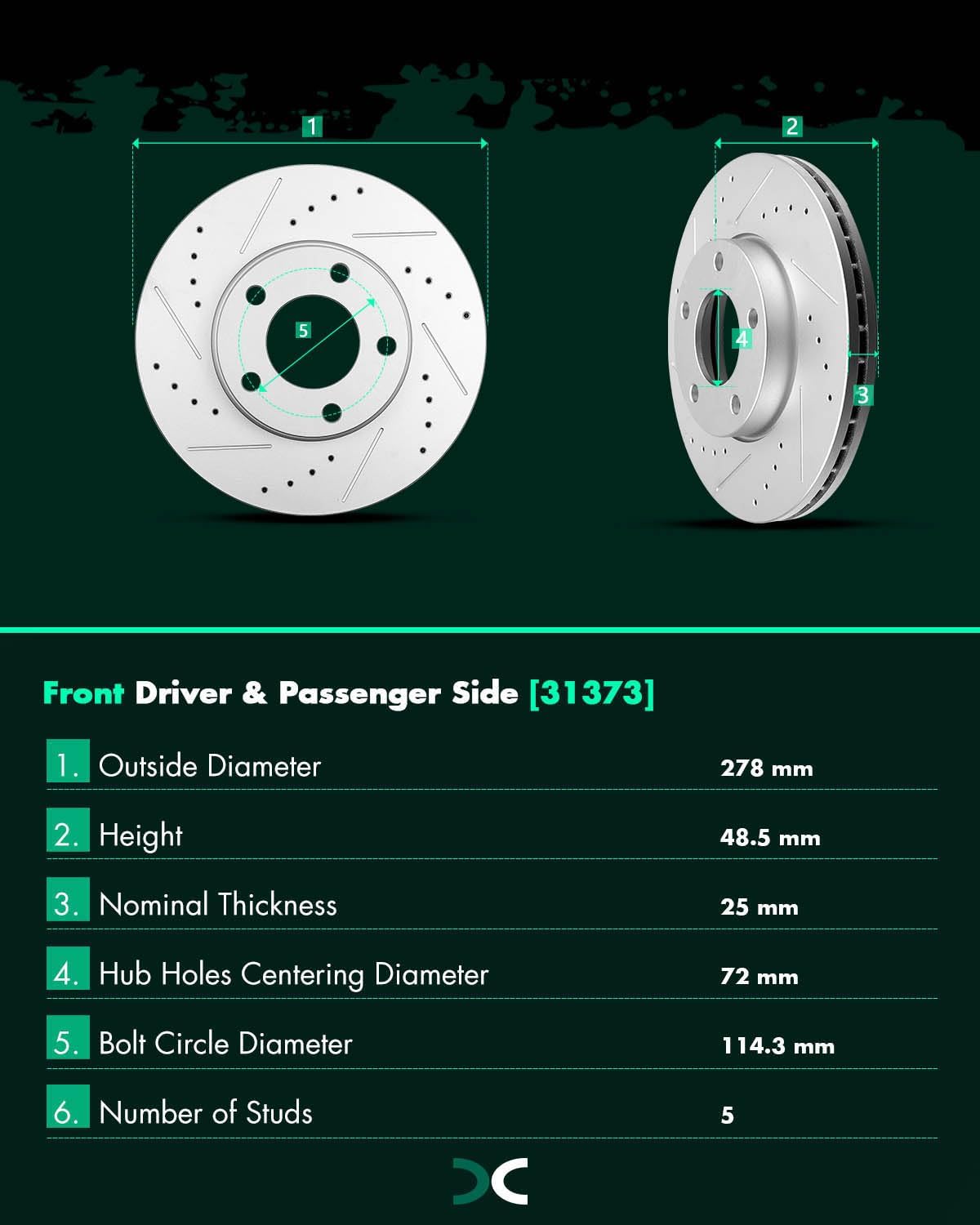 Brake and Rotors Kits,SCITOO 4pcs Brake Rotors and 8pcs Ceramic Brake Pads fit for 2004-2013 for Mazda 3