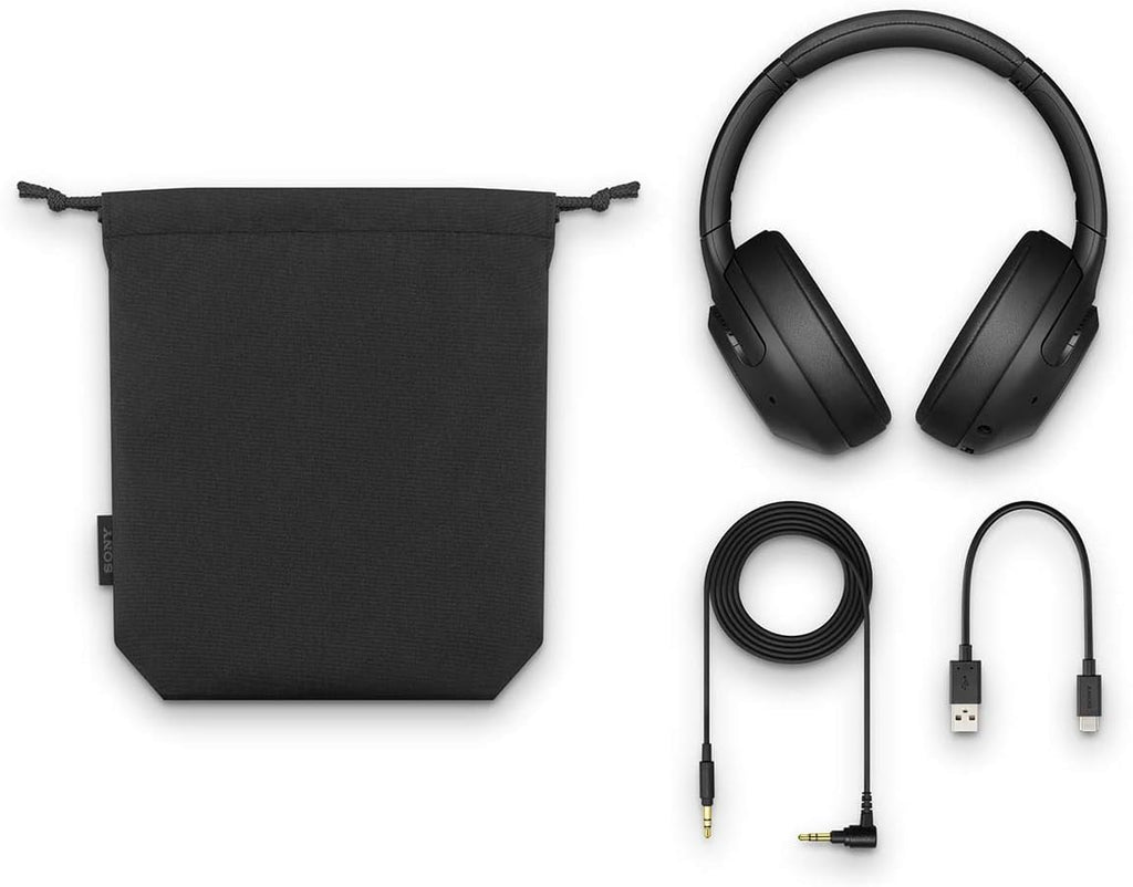 Sony WHXB900N Noise Cancelling Headphones, Wireless Bluetooth Over the Ear Headset with Mic for Phone-Call and Alexa Voice Control- Black (WH-XB900N/B)