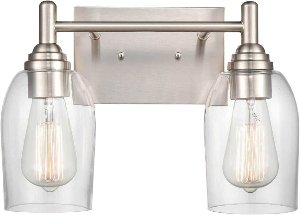 ML Lighting Arlett 2-Light Vanity Brushed Nickel