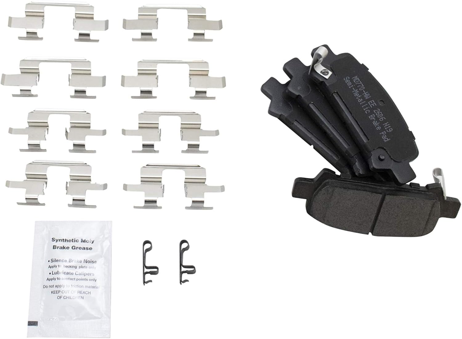 TRQ Front and Rear Brake Pad and Rotor Set Semi Metallic Compatible with 2000-2002 Subaru Legacy 2000 Outback