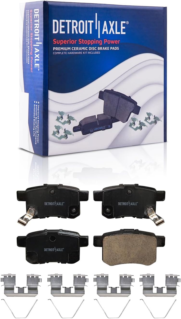 Detroit Axle - Brake Kit for 2011-2012 Honda Accord, Disc Brakes Rotors Ceramic Brake Pads Replacement: 11.10' inch Front and 11.10' inch Rear Rotors