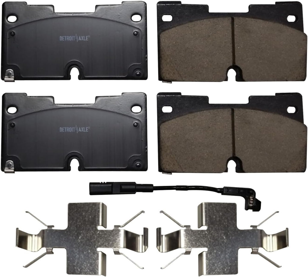 Detroit Axle - Front Brake Kit for Chevrolet GMC Silverado Sierra 1500 Yukon XL Cadillac Escalade ESV Disc Brakes Rotors Ceramic Brake Pads Replacement : 13.50' inch Rotor
