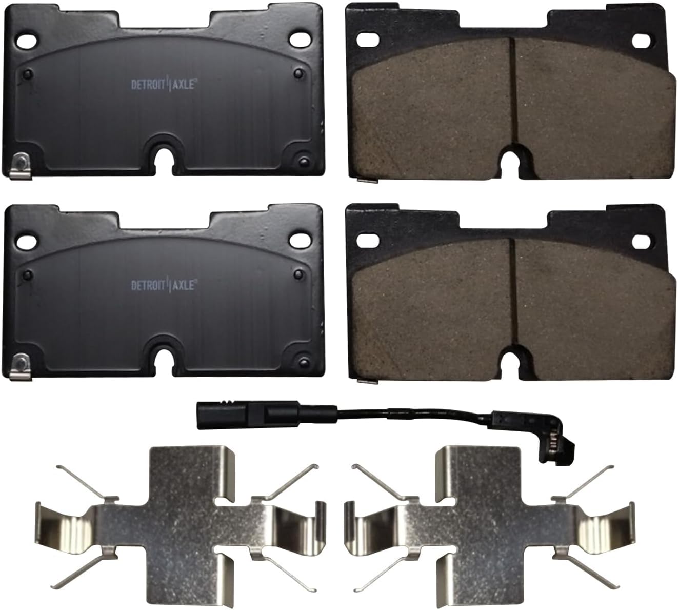 Detroit Axle - Front Brake Kit for Chevrolet GMC Silverado Sierra 1500 Yukon XL Cadillac Escalade ESV Disc Brakes Rotors Ceramic Brake Pads Replacement : 13.50' inch Rotor