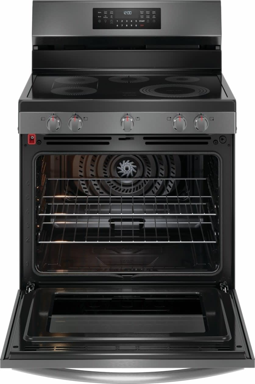 Frigidaire Gallery 30 in 5 Burner Element Freestanding Range in Stainless Steel with True Convection and Air Fry GCRE3060BF