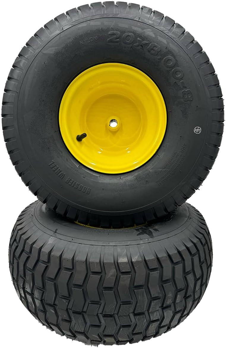 20x8.00-8 Lawn Mower Wheels - Set of 2 - Fits on 3/4 Inch Axle