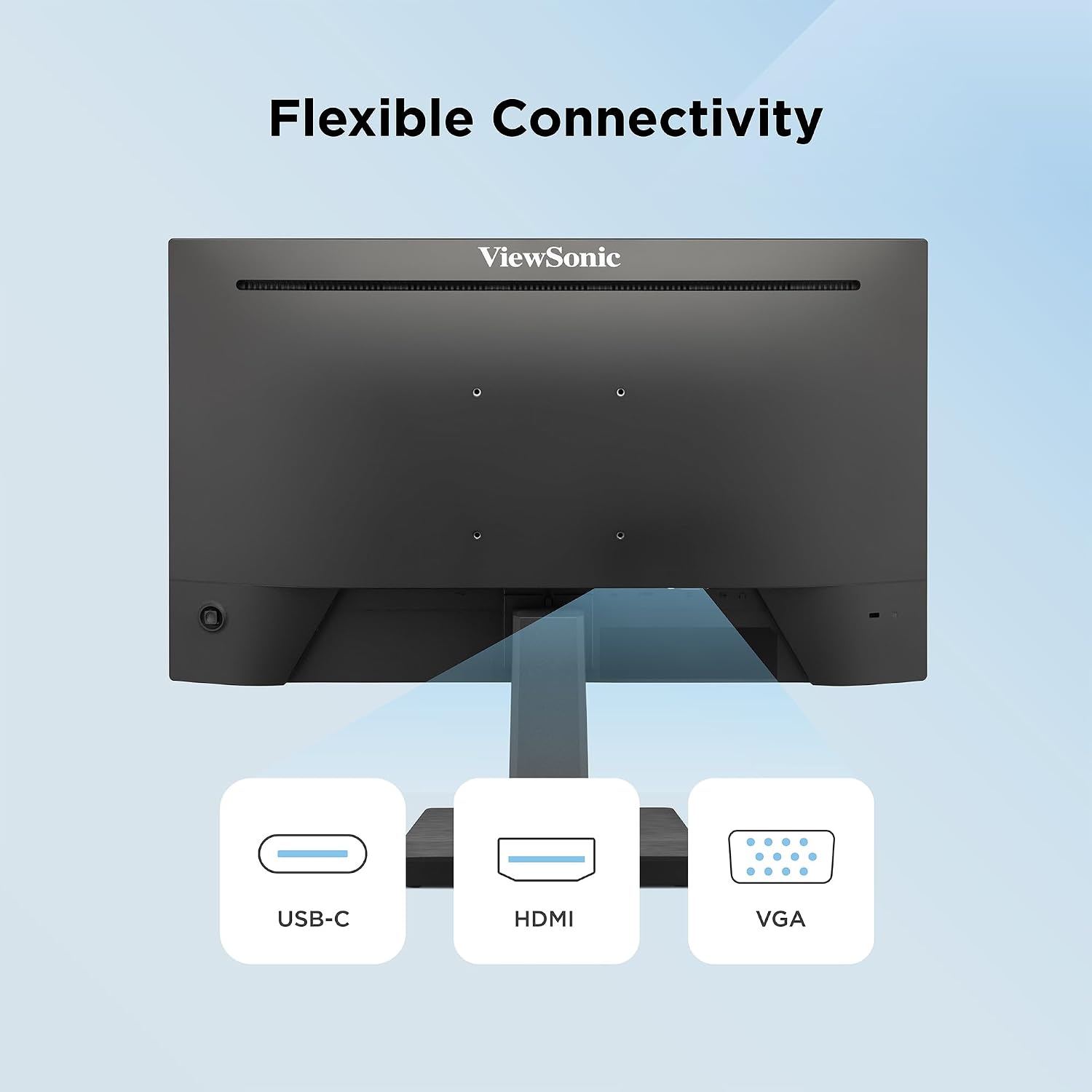 ViewSonic VA2448-MHU 24 Inch 1080p Monitor, IPS Display with 120Hz for Everyday Productivity, Variable Refresh Rate for Home and Office, HDMI, VGA, and USB C Inputs