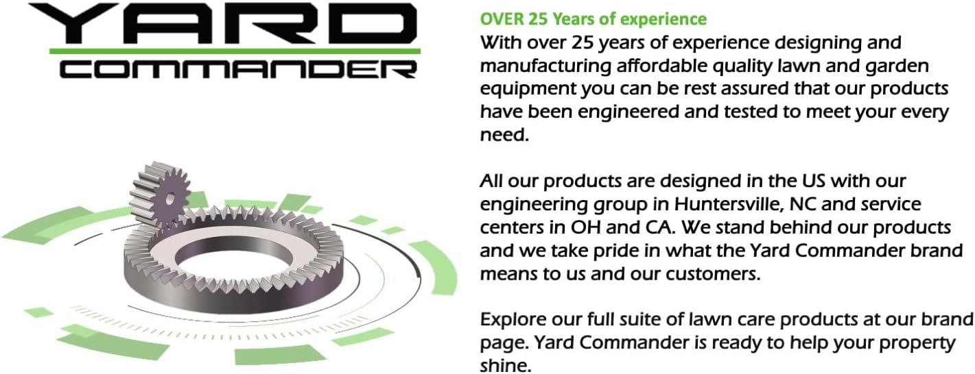 Yard Commander - 400LB Heavy Duty Tow Behind ATV Trailer Steel Dump Cart - 10-Cubic Feet Capacity - Garden Utility Trailer - Trailers with Removable Tailgate for Riding Lawn Mower Tractor