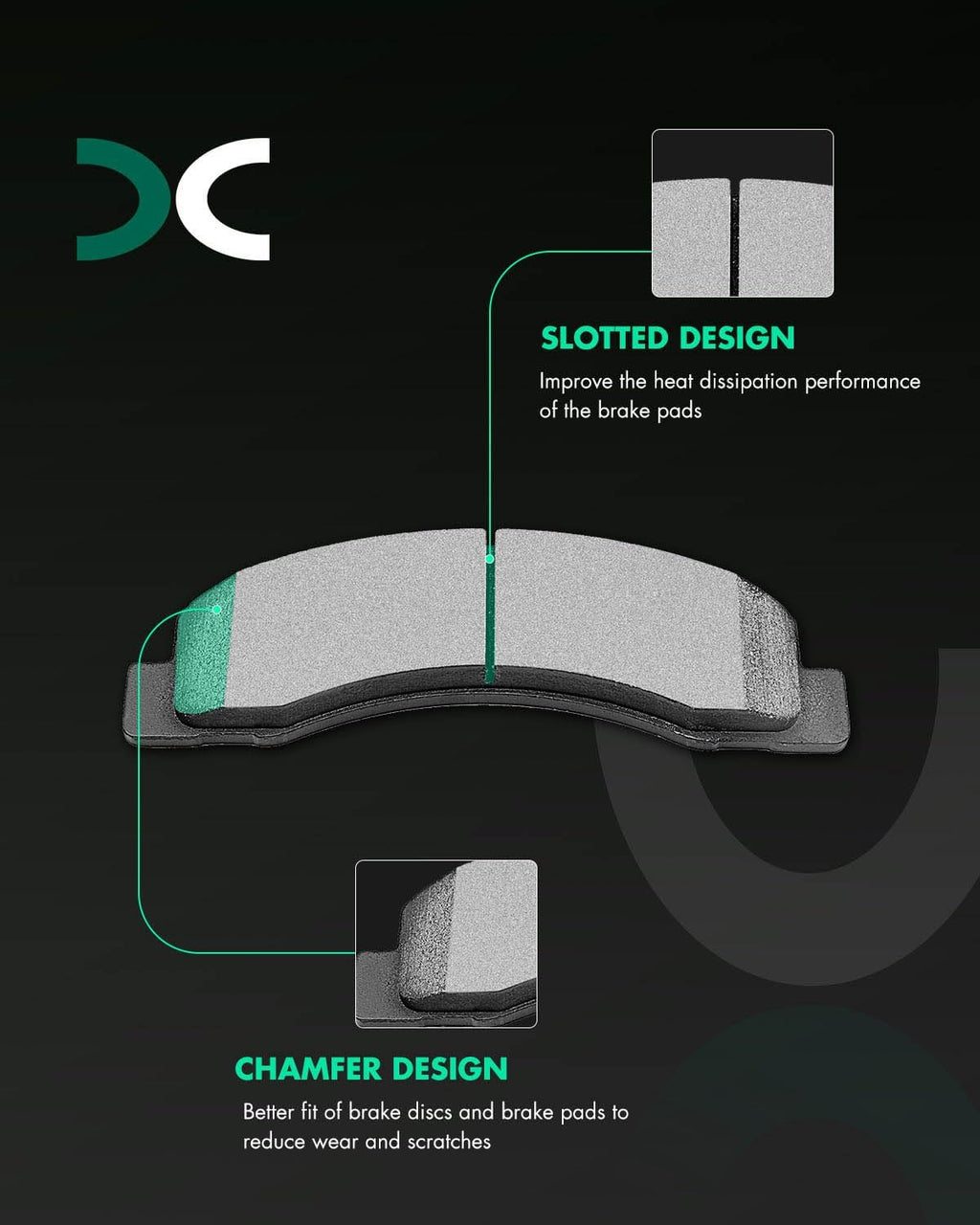 SCITOO 120.65086,54078 ATD824C,D824-7625 120.65071,54074 ATD757C,D757-7626 Front Rear Brake Pads and Rotors Fit For 2000-2005 For Ford Excursion,1999-2004 For Ford F-250 Super Duty