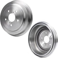 Detroit Axle - Rear Brake Drums for 2005-2011 Dodge Ram Dakota, 2006-2009 Mitsubishi Raider, Brake Drums 2007 2008 Replacement [13.98' inch Rear Drums]