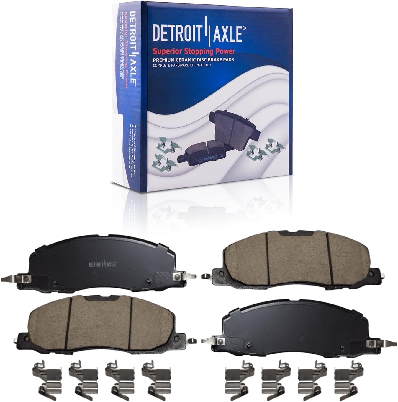 Detroit Axle - 8pc Brake Kit for 2020 2021 2022 2023 2024 2025 Lincoln Aviator Drilled and Slotted Disc Brake Rotors Ceramic Brakes Pads Replacement: 13.58' inch Front and 13.78' inch Rear