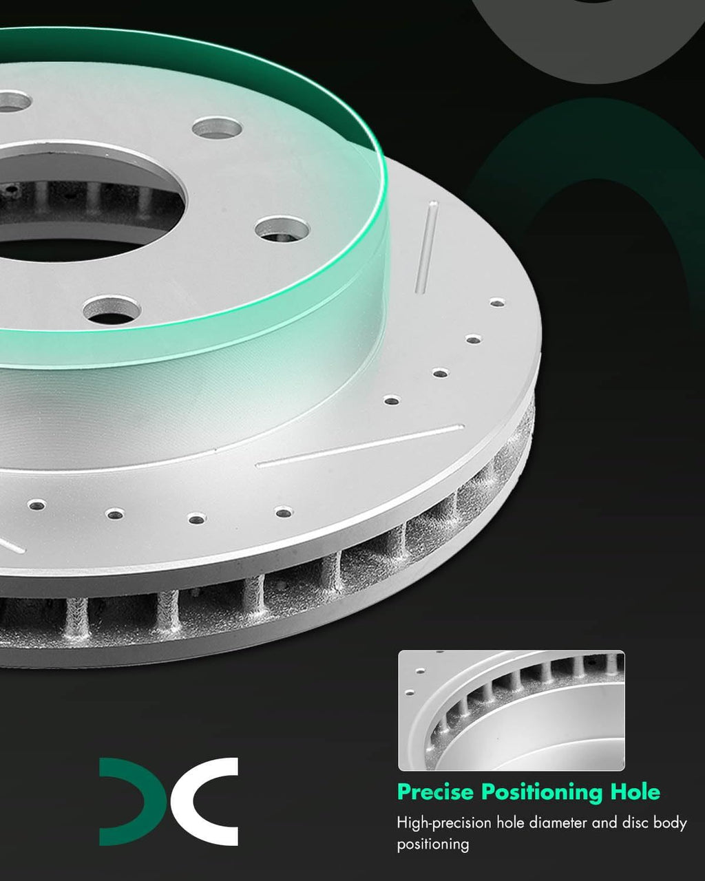 SCITOO Brake Kit Front Discs Brake Rotors and Ceramic Brake Pads fit for Cadillac Escalade, for Chevy Blazer K1500 Suburban K2500 1500 Tahoe, for GMC K1500 Suburban K2500, 1992-2000 for GMC Yukon