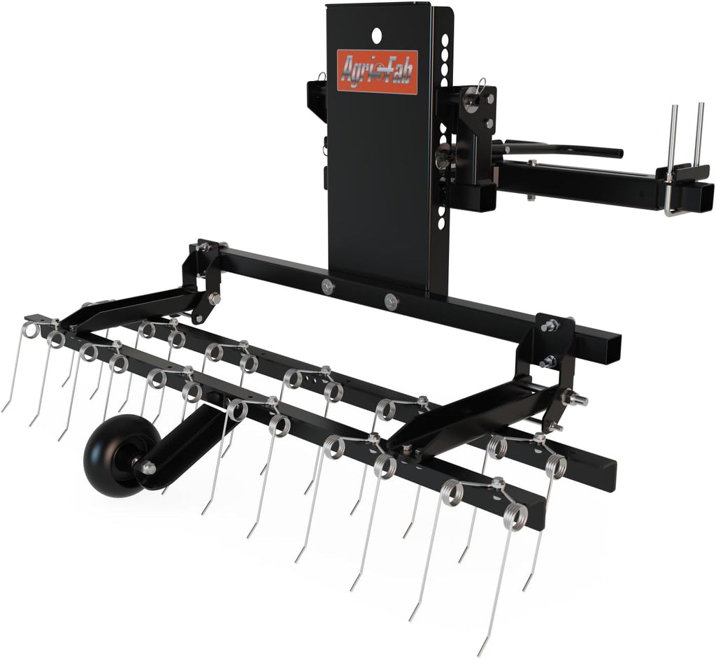 Agri-Fab 45-0629 48' Zero Turn Riding Lawn Mower Front Mount Dethatcher Attachment; 24 Durable Spring Tines, Penetrates and Turns Up Dried Grass, Weeds