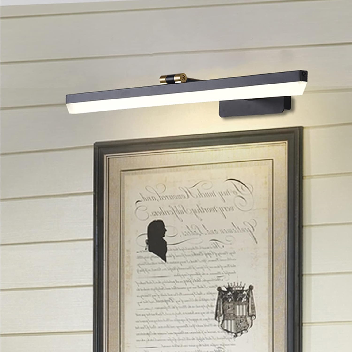 Mirror Light Simple Modern Led Mirror Front Lights European Style Black Wrought Iron Acrylic Art Bathroom Dressing Table Waterproof Fog Cabinet Lamp Bedside Wall Light, 57cm,Wall Light (Color : Neut