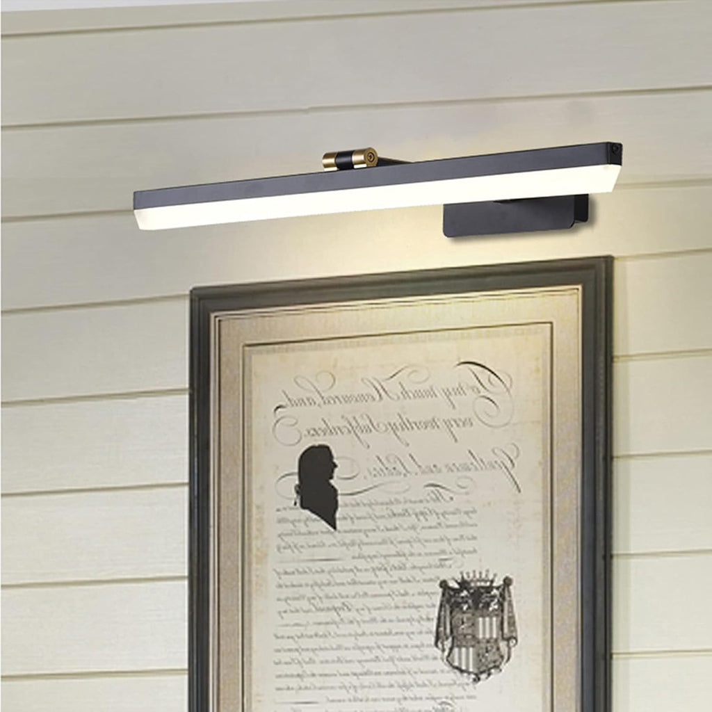 Mirror Light Simple Modern Led Mirror Front Lights European Style Black Wrought Iron Acrylic Art Bathroom Dressing Table Waterproof Fog Cabinet Lamp Bedside Wall Light, 57cm ,Modern Wall Sconces