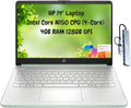 HP 14 Thin Portable Student Laptop 2025, 14' HD, Intel N150, 4GB RAM, 256GB Storage (128GB UFS + 128GB microSD), 1 Year Office 365 1TB Cloud, Wi-Fi 6, HDMI, Docking Station, Webcam, Windows 11, Green