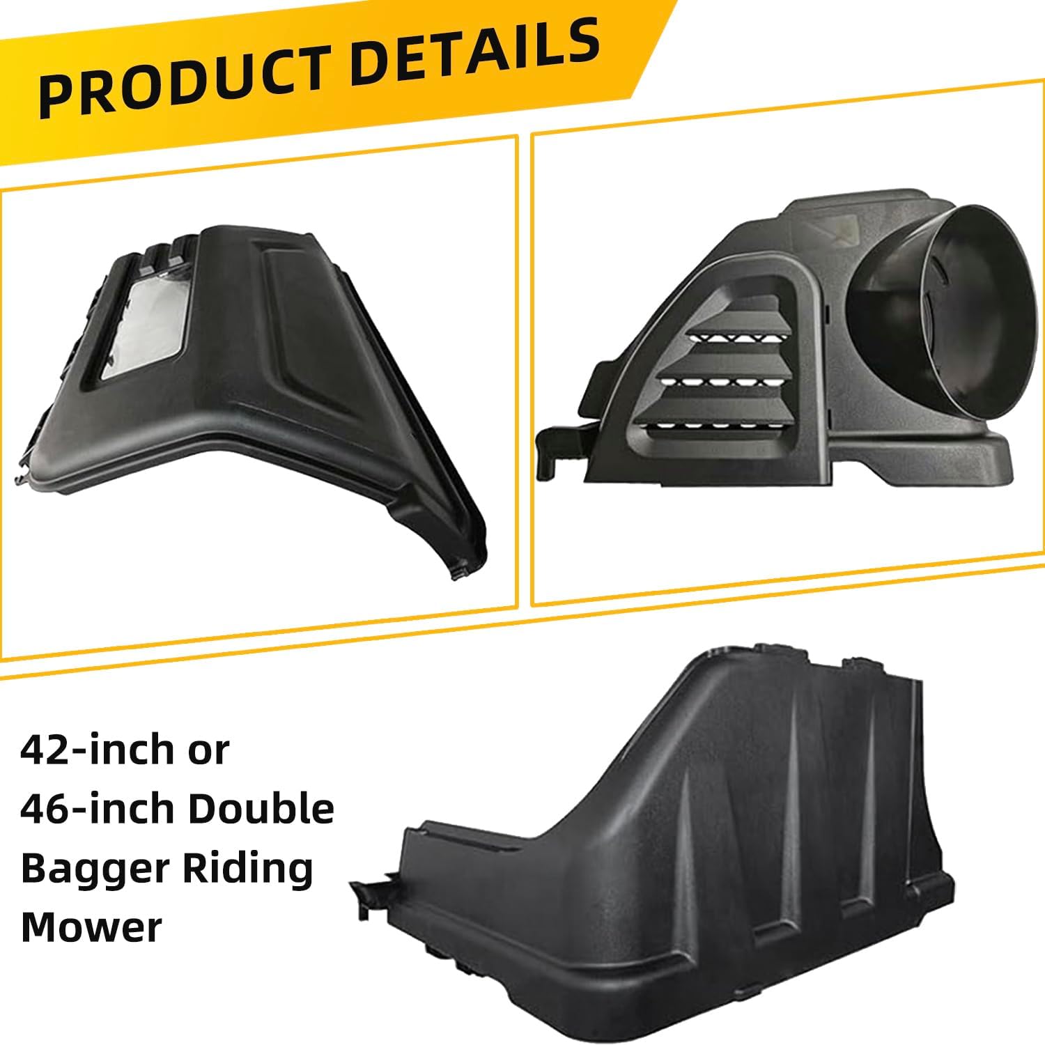 deawater 19A30031OEM 42inch or 46inch Double Bagger for Cub Cadet, Craftsman MTD Riding Mower Bagger Riding Lawn Mowers (2010 and After) and Other Top Models