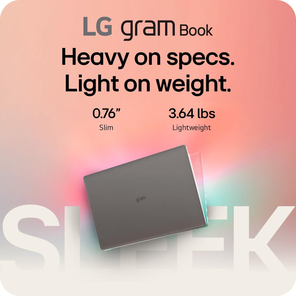 LG gram Book 15-inch Lightweight Laptop Computer, Intel Core i5-1334U Processor, Windows 11 Home, 8GB RAM, 256GB SSD - Titan Silver