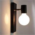 Wall Light Fixtures Nordic Wrought Iron Wall Lamps Retro Bedside Wall Sconces Vintage Indoor for Bedroom Living Room Home Decor Decorative Interior Lighting(Black)
