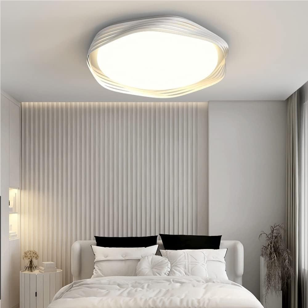 Modern Flush Mount Ceiling Light Fixtures Irregular White Wrought Iron Ceiling Lights Acrylic Shade Ceiling Lamp for Bedroom Laundry Room Bathroom Living Room