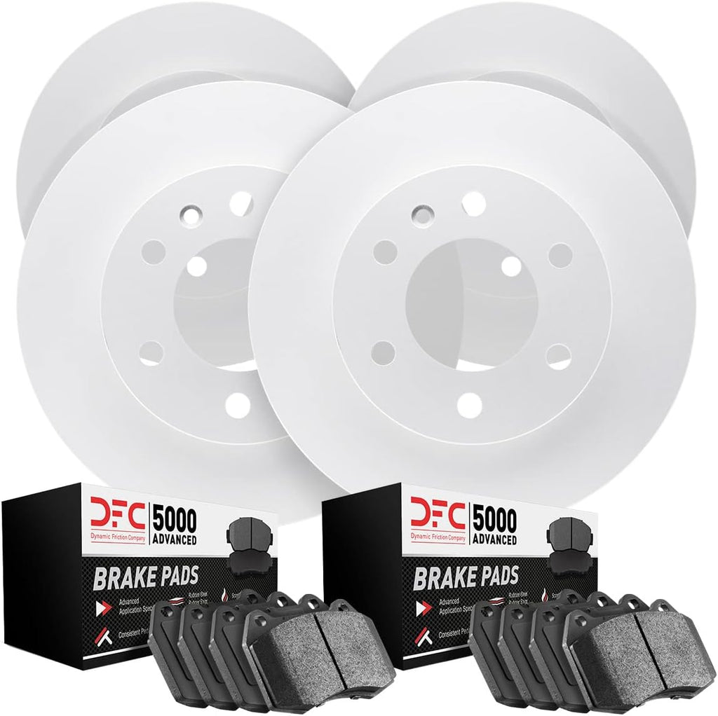 Dynamic Friction Company Front and Rear Brakes and Rotors|Automotive Replacement Brake Kits| Front and Rear 5000 Advanced Brake Pads and Rotors Kit| Fits 2011-2019 Ford Explorer, Flex, Taurus