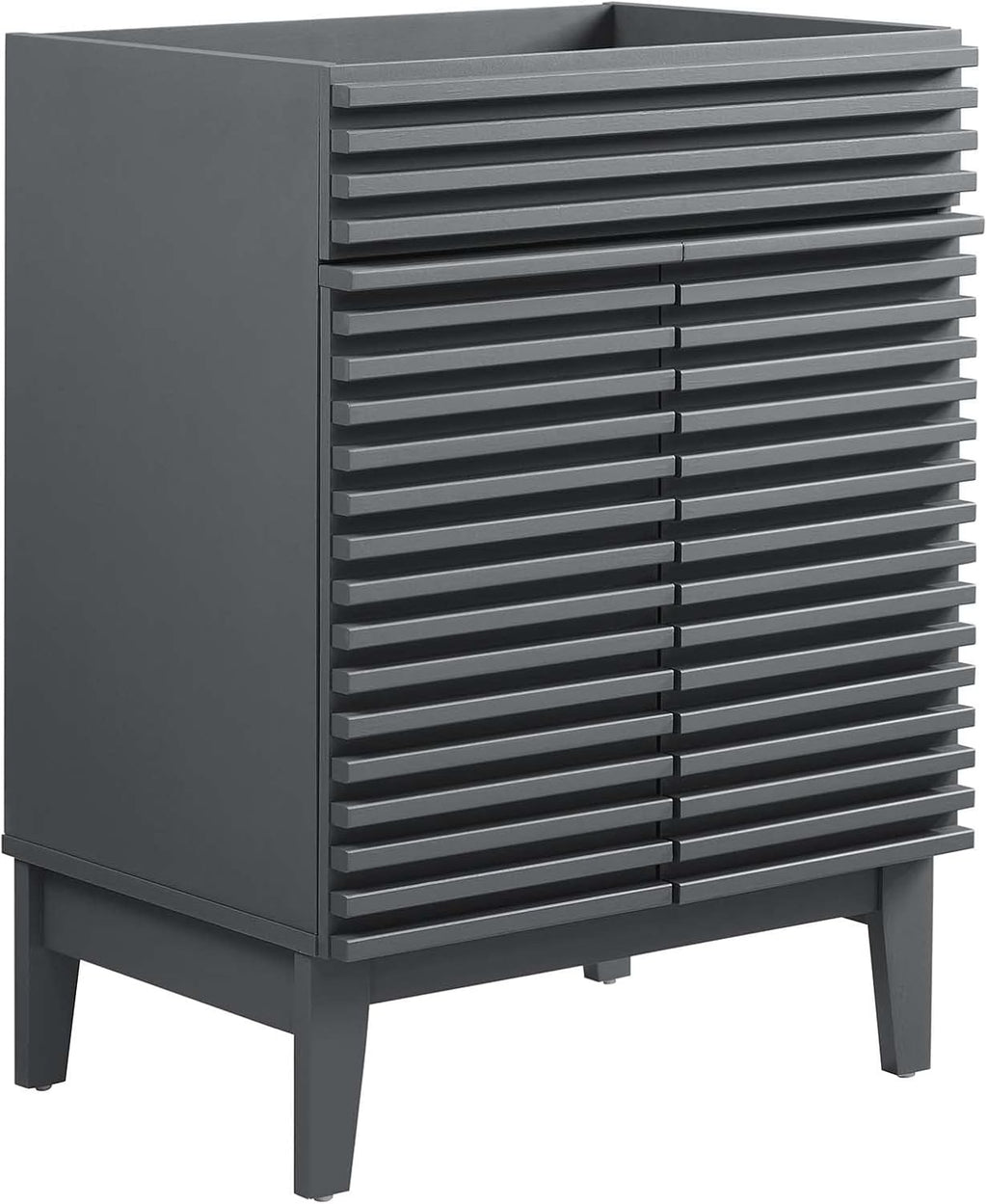 Modway Render Bathroom Vanity Cabinet in Gray - Sink Basin Not Included