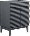 Modway Render Bathroom Vanity Cabinet in Gray - Sink Basin Not Included