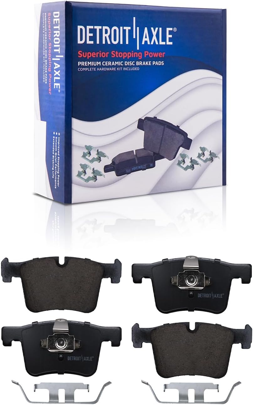 Detroit Axle - Front Brake Kit for 2011-2017 BMW X3 2015 2017 2018 X4, Drilled and Slotted Brakes Rotors Ceramic Brake Pads w/Hardware Replacement : 12.91' inch Rotor