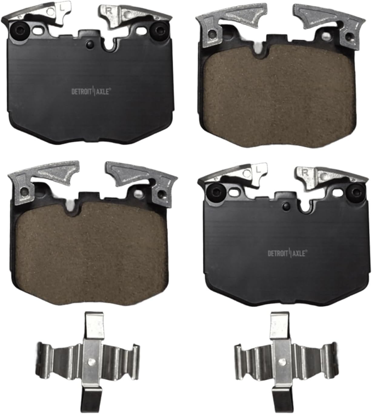 Detroit Axle - 8pc Brake Kit for BMW 530i 530e 540i 540d 740i 740e 840i 640i xDrive Gran Turismo Coupe iX X4 X5 X6, Drilled Brake Rotors Brake Pads Replacement: 13.70' in Front 13.58' in Rear