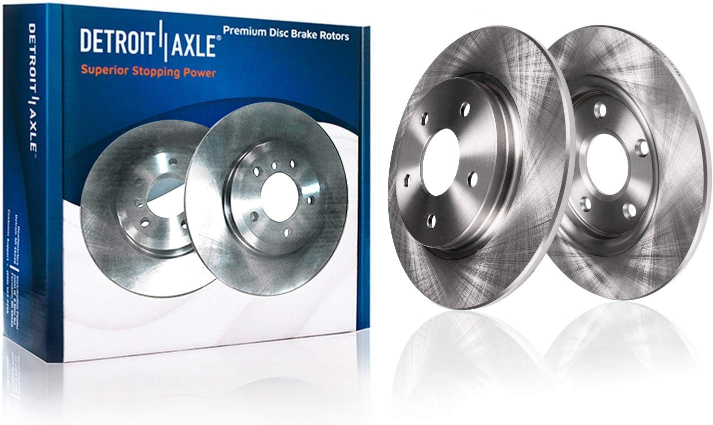 Detroit Axle - 2.5L Brake Kit for 2021-2024 Genesis G80, 2022-2025 GV70, Disc Brakes Rotors Ceramic Brake Pads with Hardware Replacement: 13.58' inch Front and 12.80' inch Rear Rotors