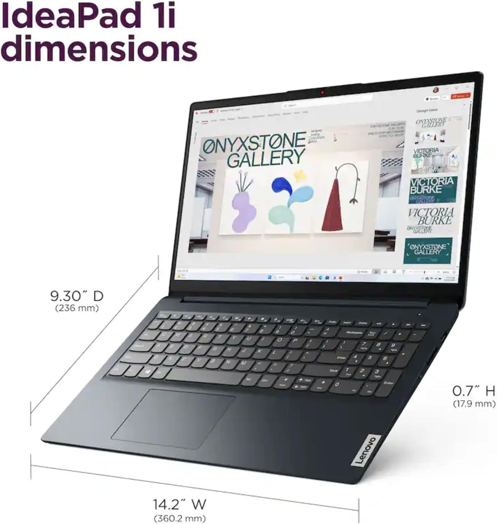 Lenovo IdeaPad 1i 15.6 Inch FHD Touchscreen Laptop | Intel 10-Core i5 1335U | 16GB RAM, 2TB SSD | WiFi 6 | 10HR Battery, Rapid Charge | Iris Xe Graphics | Windows 11, AI Copilot | Abyss Blue