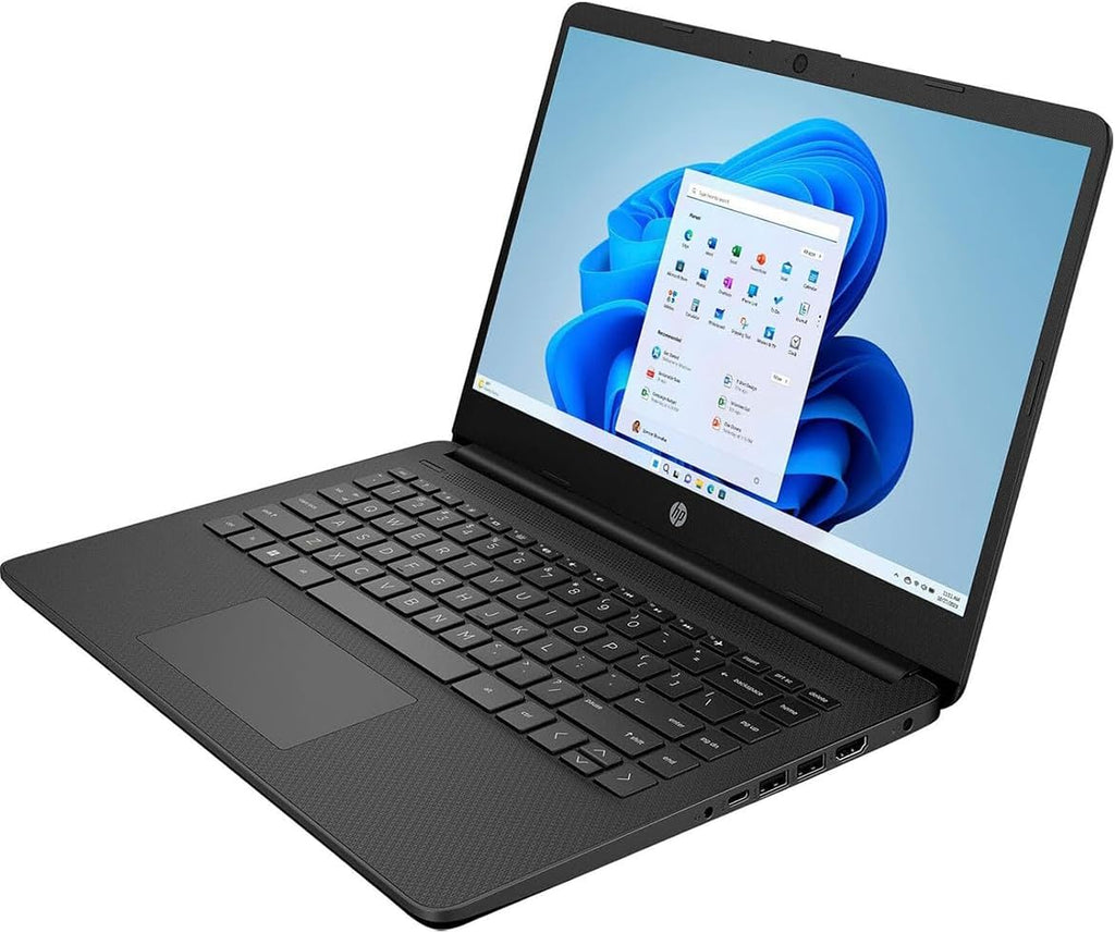 HP 14-inch Laptop for Business - Ultral Light Laptop for Student, Windows 11 Pro & Microsoft Office Lifetime & Free CD/DVD Drive, Intel Quad-Core N4120, 8GB RAM, 128GB eMMC + 256GB Micro SD, Black