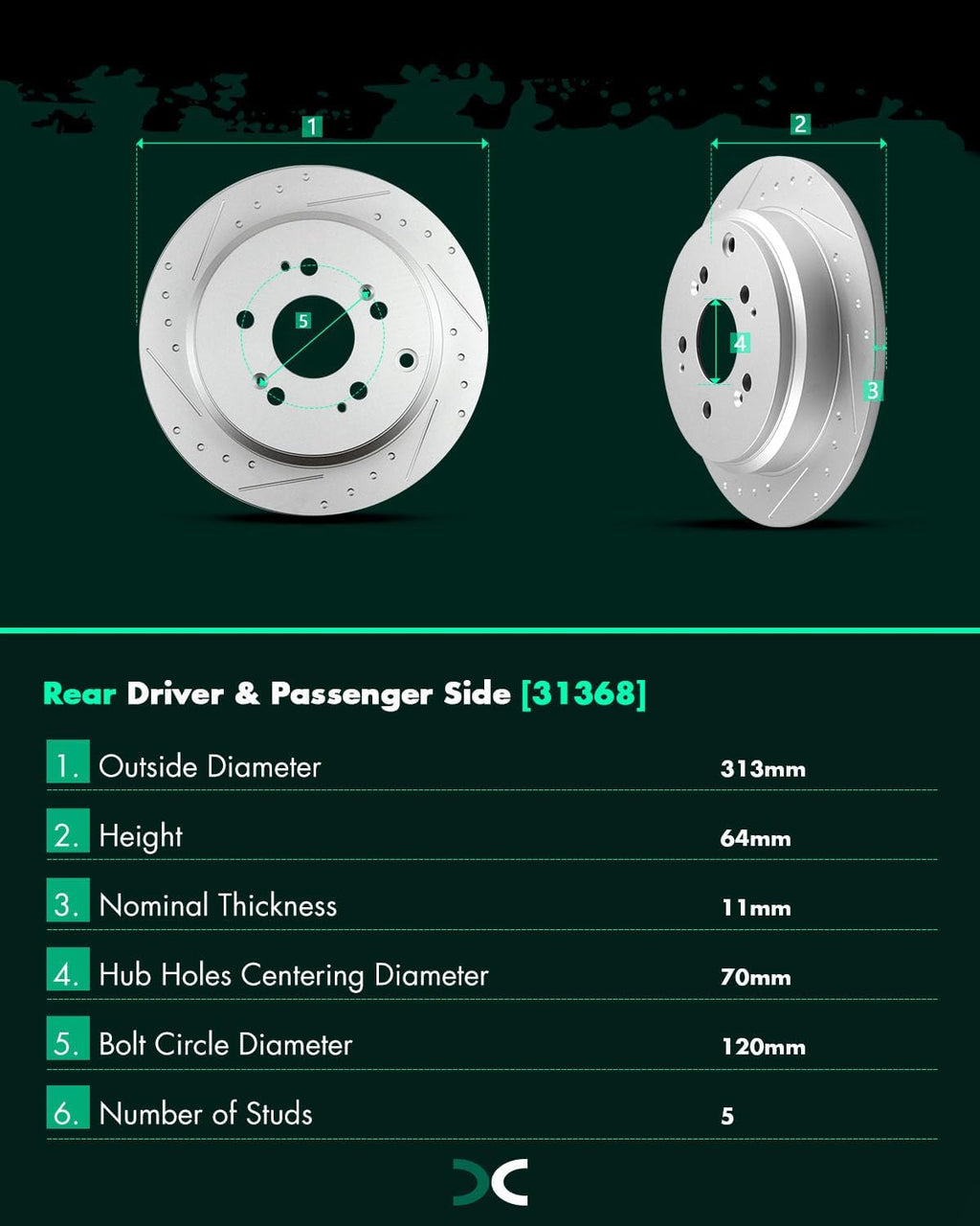 SCITOO Brake and Rotors Kits,4pcs Brake Rotors and 8pcs Ceramic Brake Pads fit for 2005-2010 for Honda Odyssey