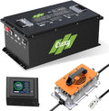 48V 160Ah Golf Cart Battery Lithium LiFePO4 Battery, with Touch Monitor & Mobile APP, 58.4V 18A Charger, Max 10.24kW Power Output, Built-in 200A BMS, Perfect for Golf Cart