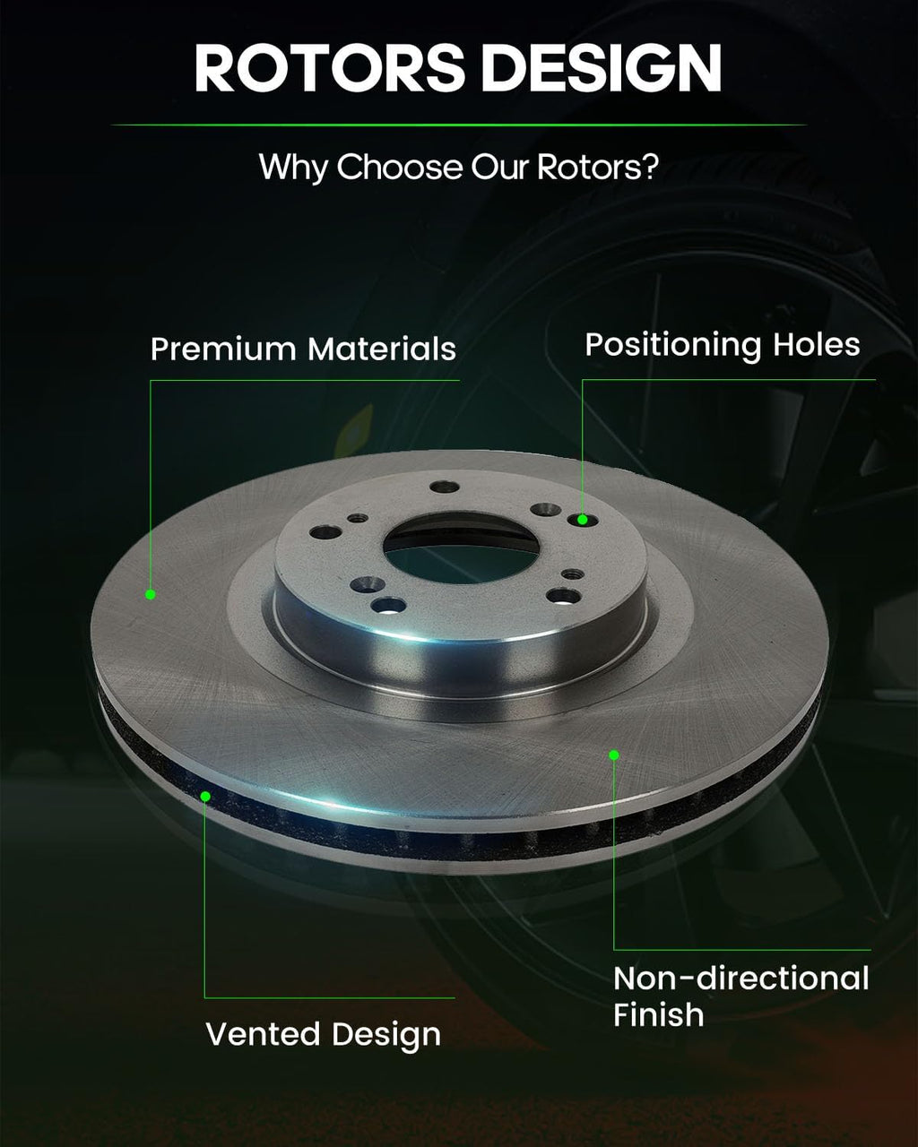 SCITOO Front 11.81' Rear 12' Brake Pads and Rotors Kits Fit For Honda CR-V 2005-2006