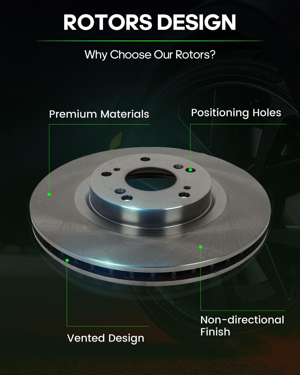SCITOO Front 11.81' Rear 12' Brake Pads and Rotors Kits Fit For Honda CR-V 2005-2006