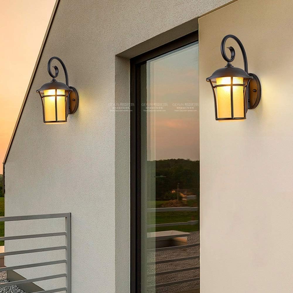 European Wall Light Traditional Black Wall Sconce Lighting Fixture Waterproof Outdoor IP54 Wrought Iron Wall Lamp Light Indoor Chandelier,