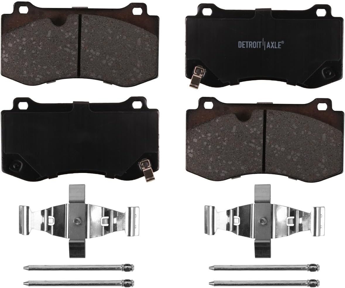Detroit Axle - 8pc Brake Kit for 05-14 23 Chrysler 300 06-10/12-23 Dodge Charger 06-08 Magnum 08-23 Challenger Drilled Brake Rotors Ceramic Brake Pads : 14.17' inch Front 13.78' inch Rear Rotor