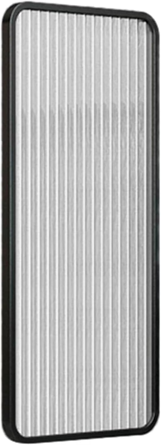 Urinal Privacy Screen Toilet Partition, Wall-Mounted Wrought Iron Tempered Glass Urinal Barrier Divider Partition for Public Space, Bathroom, Hotel-Black