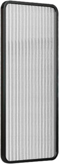 Urinal Privacy Screen Toilet Partition, Wall-Mounted Wrought Iron Tempered Glass Urinal Barrier Divider Partition for Public Space, Bathroom, Hotel-Black