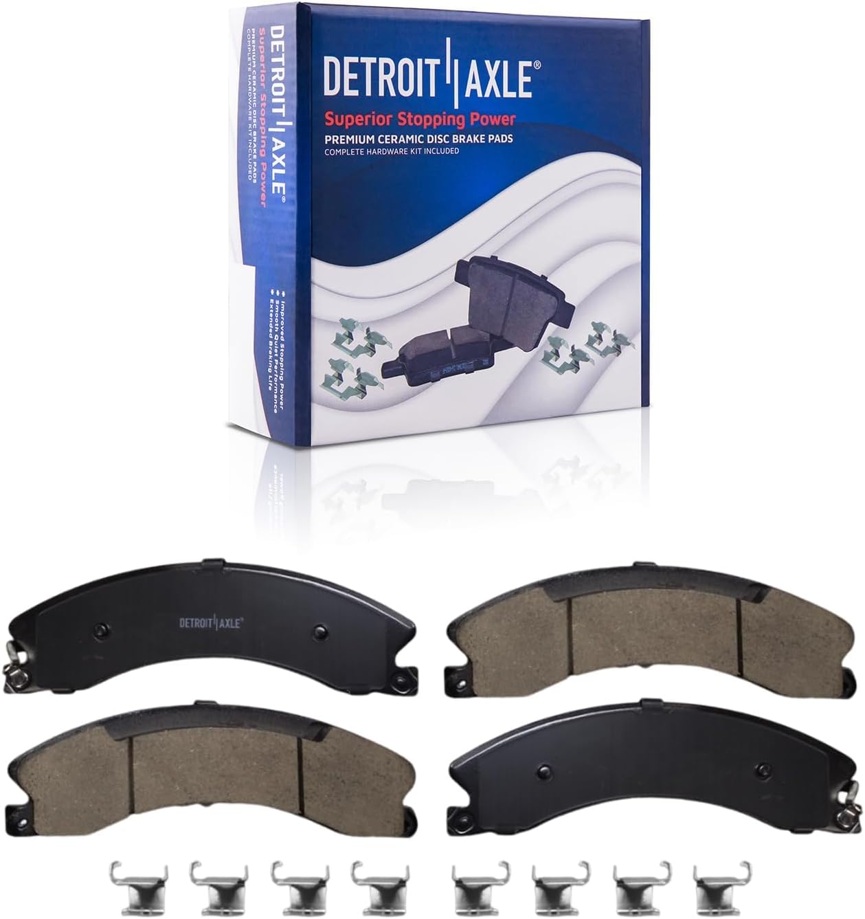 Detroit Axle - Brake Kit for Chevy Silverado 3500 HD 16-19 GMC Sierra 3500 HD, 13.98' inch Front and Rear Disc Brake Rotors Ceramic Brakes Pads with Hardware 2015 2016 2017 2018 2019 Replacement