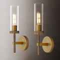 Brass knurled Wall Sconces Set of Two, 14' Sconces Wall Lighting Indoors, Gold Bathroom Vanity Wall Sconces, Wall Lights for Living Room Bedroom Hallway Kitchen Bathroom Mirror Including Bulb