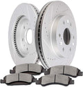 SCITOO Brake Kit Front Brake Rotors and Ceramic Brake Pads fit for Cadillac Escalade ESV XTS,for Chevy Avalanche Express Silverado Suburban,1500,for GMC Savana Sierra,1500 Yukon XL,1500