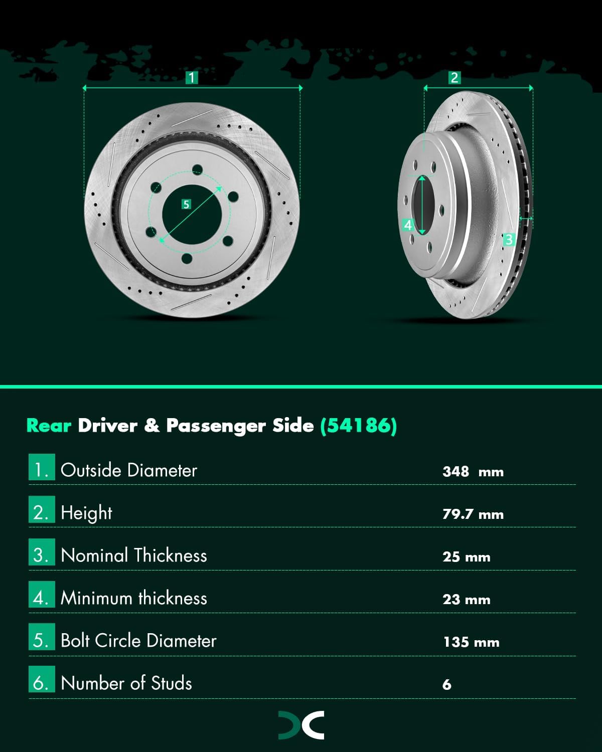 SCITOO Front 13.78' Rear 13.7' Brake Pads and Rotors Kits Fit For Ford F-150 2012 2013 2014 2015 2016 2017
