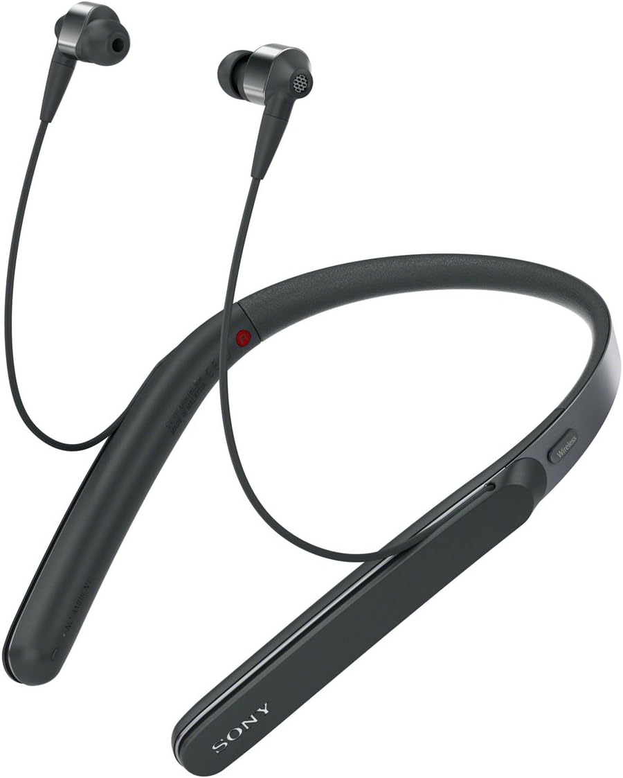 Sony Premium Noise Cancelling Wireless Behind-Neck in Ear Headphones - Black (WI1000X/B)