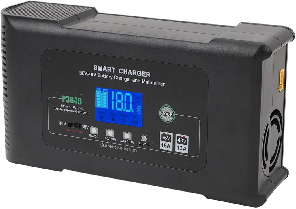 Keenso Golf Cart Battery Charger, Golf Cart Battery Charger Smart 36V 18A 48V 13A Repair Battery Charger with for EZGO TXT Plug for Truck Lawnmower 100 240V (US Plug (100-240V))